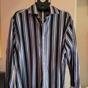 Men's Bugatchi Long Sleeve Shirt. XL. Classic Fit.
